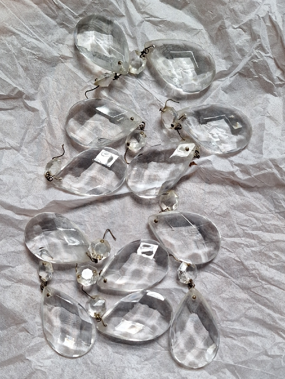 Large Vintage Teardrop Chandelier   Prism (Set Of 12)